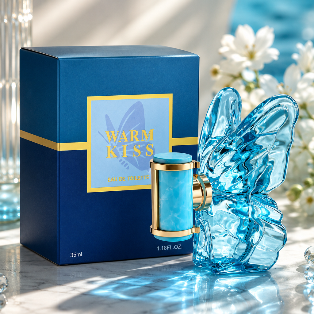 Blue La Bom Carolina perfume bottle and packaging