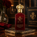 Clive Christian Crown Collection Matsukita Parfum 50ml red perfume bottle with gold crown cap