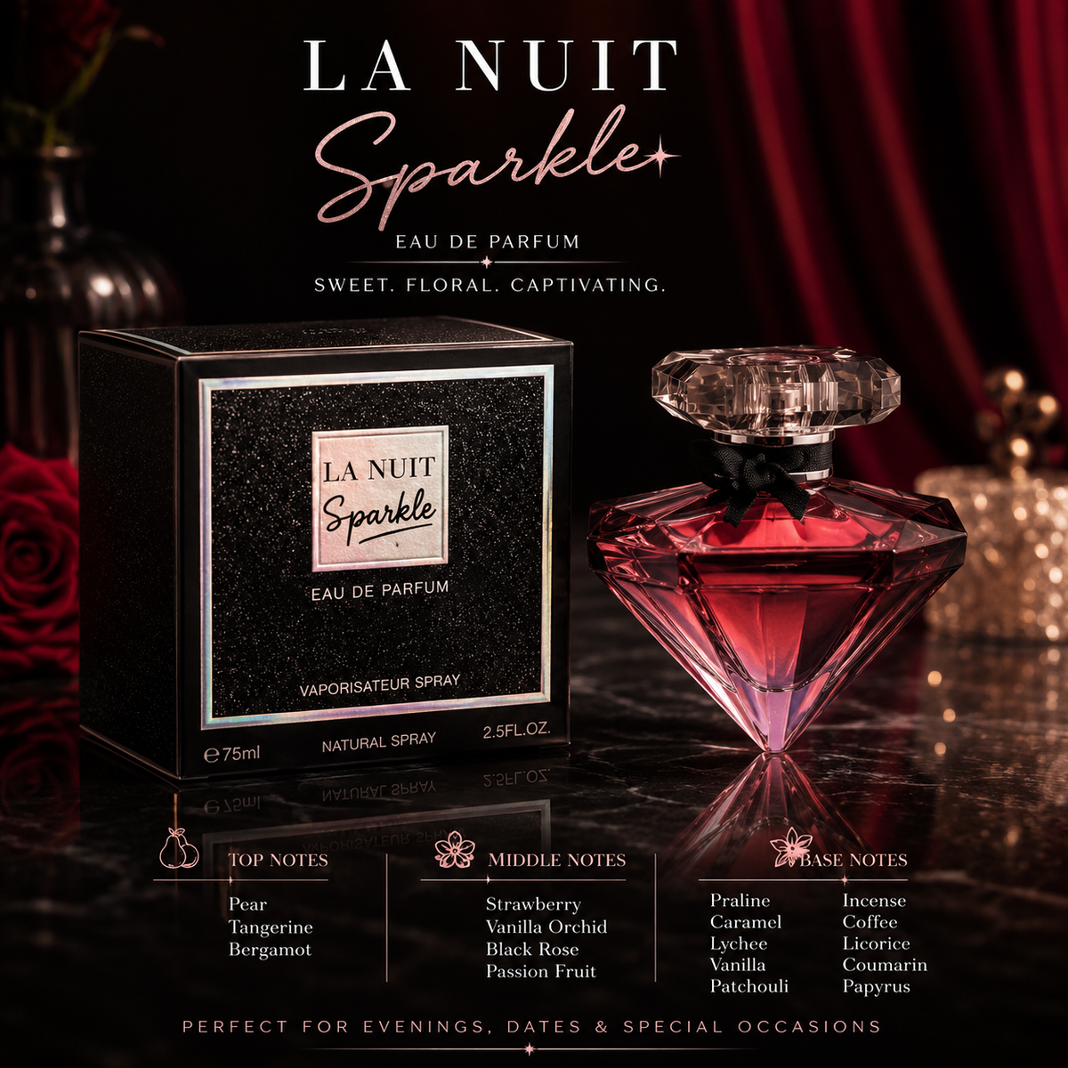 La Nuit Sparkle Eau de Parfum perfume bottle