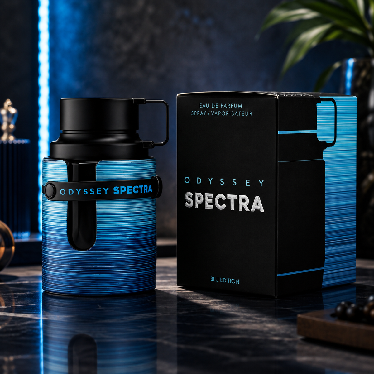 Odyssey Spectra Blue Edition Eau de Parfum perfume bottle